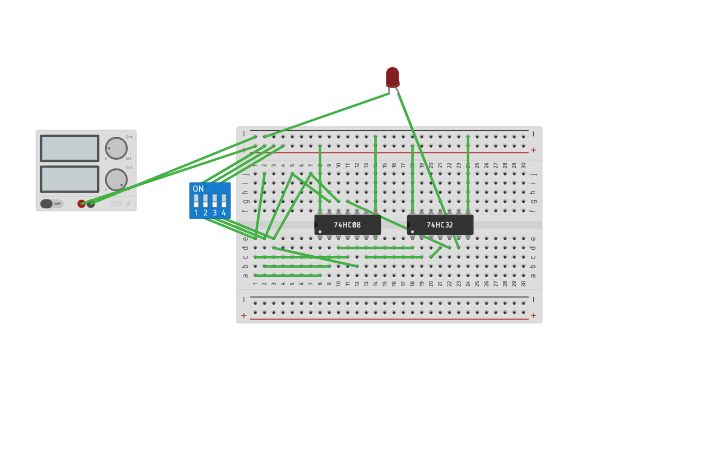 Circuit design simulation and circuit diagram of AB + BC + AC by SM ...