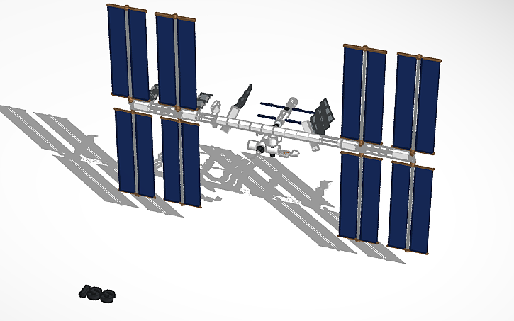 Iss Radiator Cad 3D design ISS (International Space Station) - Tinkercad
