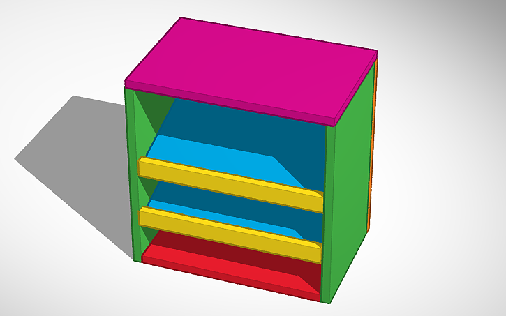 3D design Rak Sepatu 2 - Tinkercad
