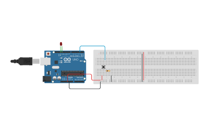 Circuit design Digital-Button - Tinkercad