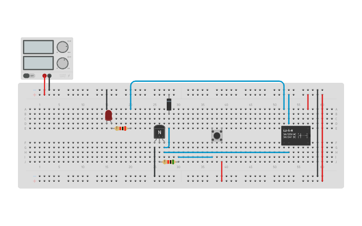 Circuit design Transistor - Tinkercad