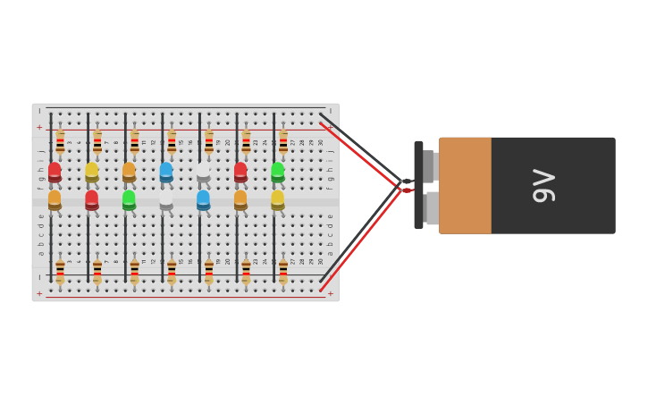 Circuit design LED - Tinkercad