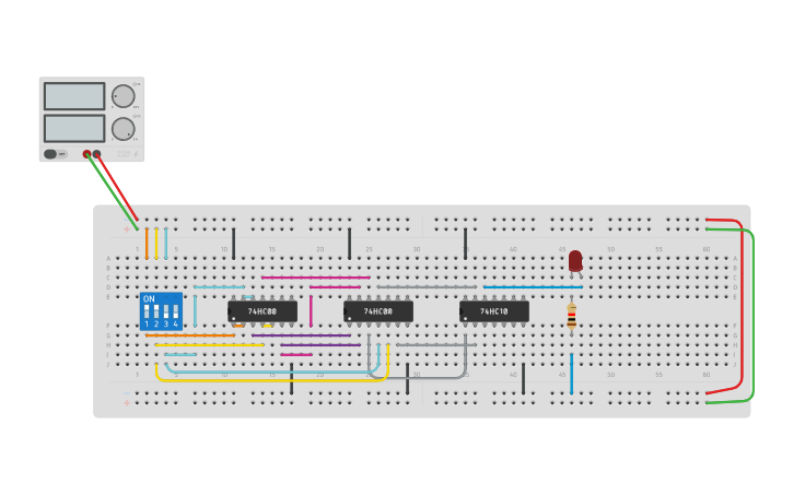 Circuit design K-MAP MINIMIZATION - Tinkercad