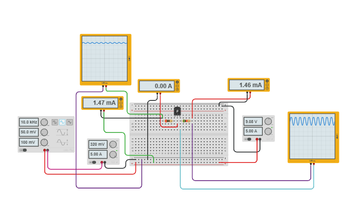 Circuit design Transistor como amplificador - Tinkercad