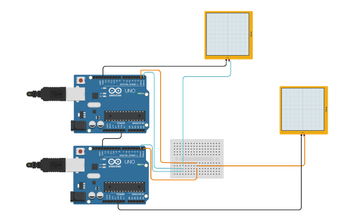Circuit design Serial communication with Arduino - Tinkercad