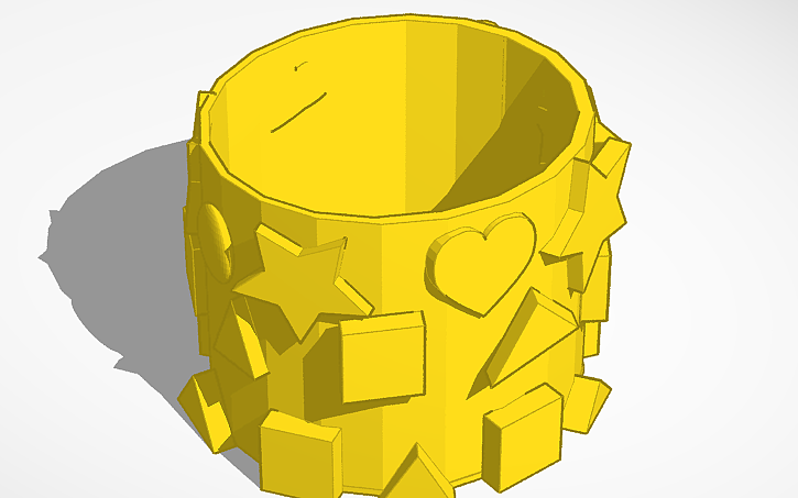 Inker Pad 3D design Plant Pot - Tinkercad