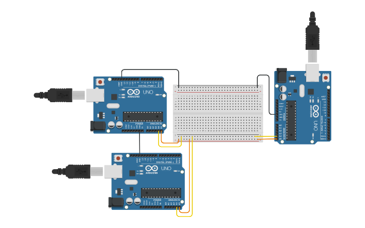 Circuit design I2C - Tinkercad