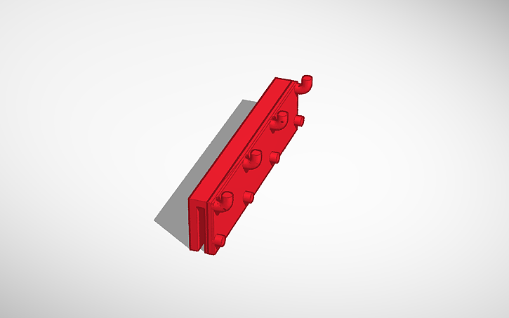 3D design Peg Board Wire Rack Mount - Tinkercad
