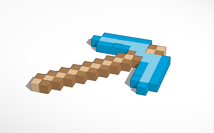3D design Minecraft Pickaxe - Tinkercad