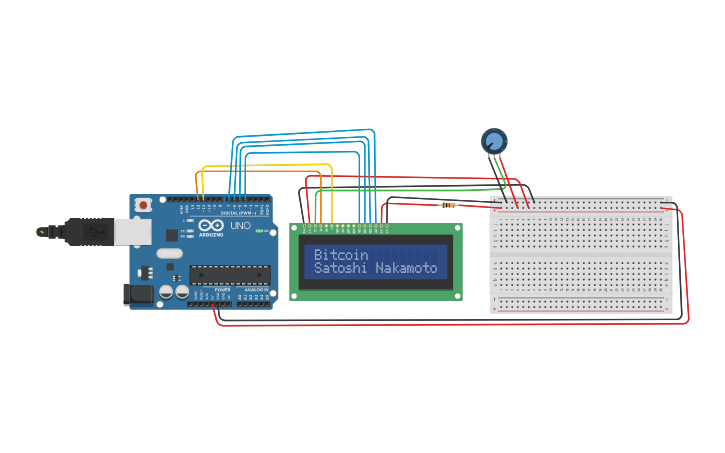 Circuit design LCD Display Interface - Tinkercad