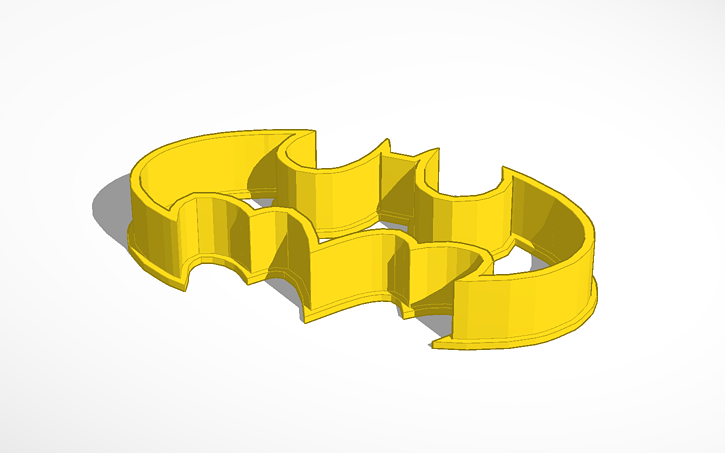 3D design Batman Cookie cutter - Tinkercad