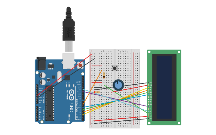 Circuit design Arduino Project 11: Crystal Ball - Tinkercad