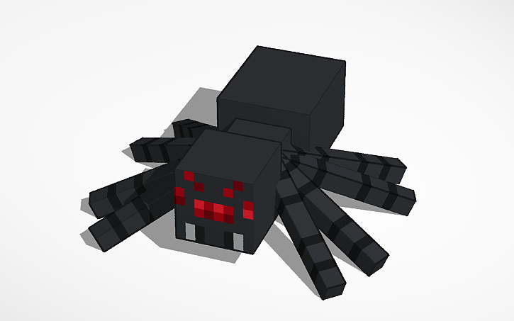 3D design Minecraft spider - Tinkercad