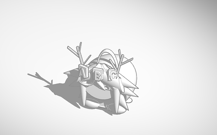 3D design Miss Thavel Keychain FPE - Tinkercad
