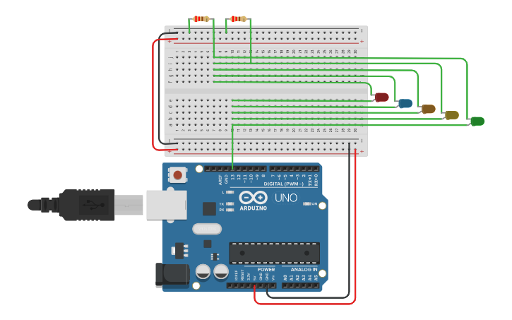Circuit design LED Blink - Tinkercad