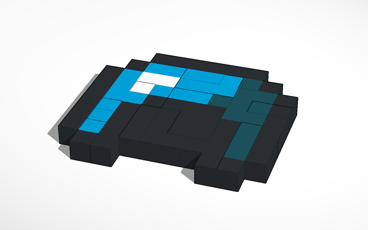 3D design Minecraft diamond helmet - Tinkercad