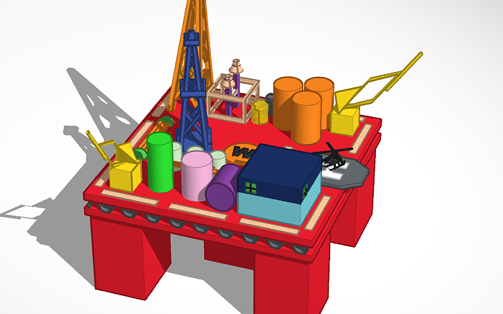 3D design UTP Oil Rig Model - Tinkercad