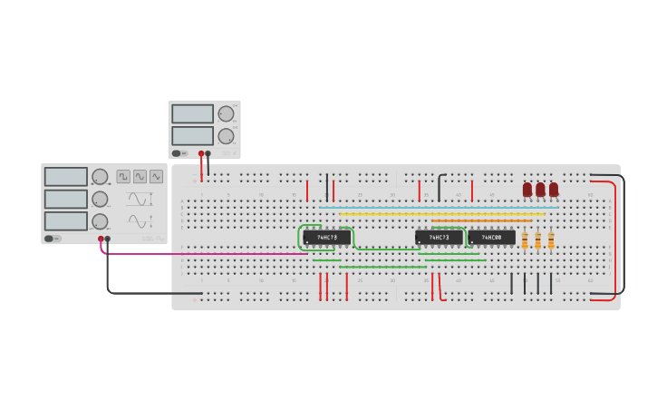 Circuit design MOD 6 COUNTER - Tinkercad