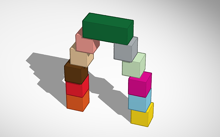 3D design block tower - Tinkercad