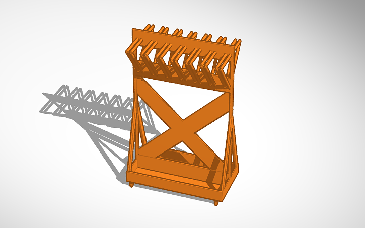 3D design Ski-rack - Tinkercad