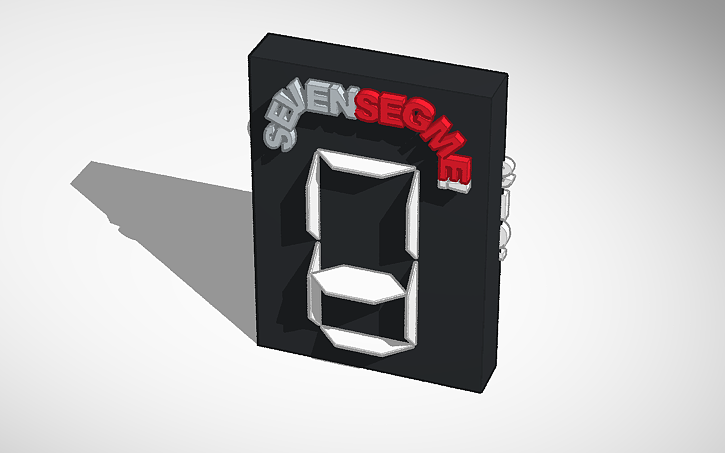3D design 7segment - Tinkercad