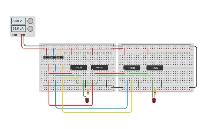 Circuit design FULL SUBTRACTOR USING BASIC GATES - Tinkercad