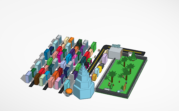 3D design Friendly City - Tinkercad