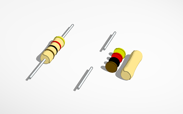 3D design Resistor [BUILD YOUR OWN] - Tinkercad