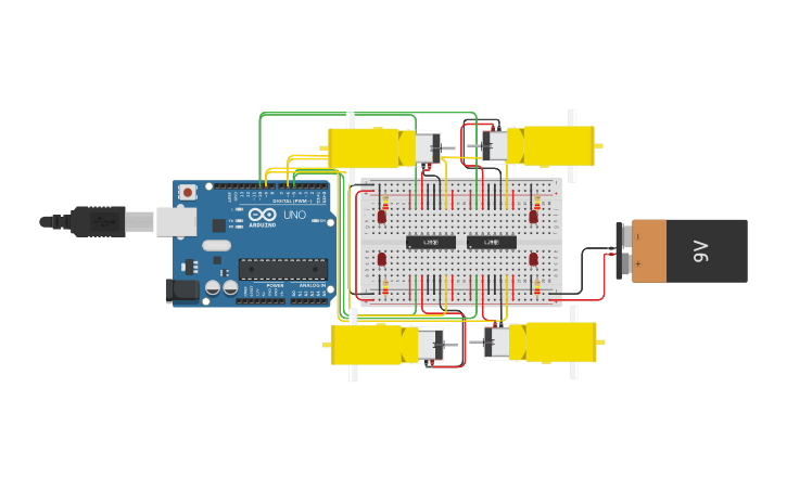 Circuit design 4 MOTOR - Tinkercad