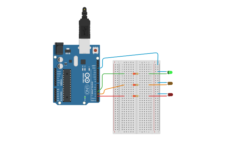 Circuit design Led Blink - Activity 1 - Tinkercad