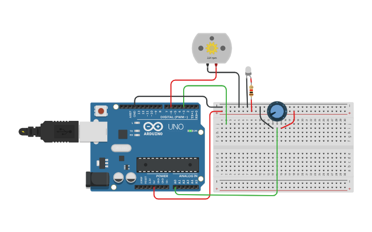 Circuit design motor - Tinkercad