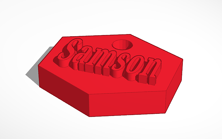 3D design Addison's key chains - Tinkercad