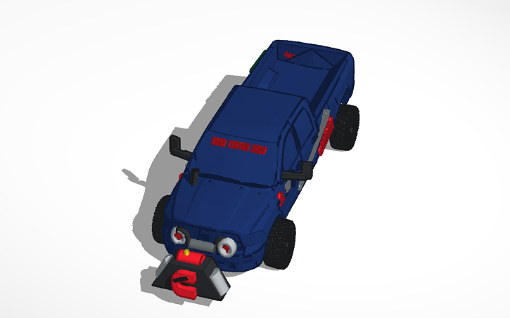 3D design EDGE costom mods Ram 3500 Cummins pulling truck - Tinkercad