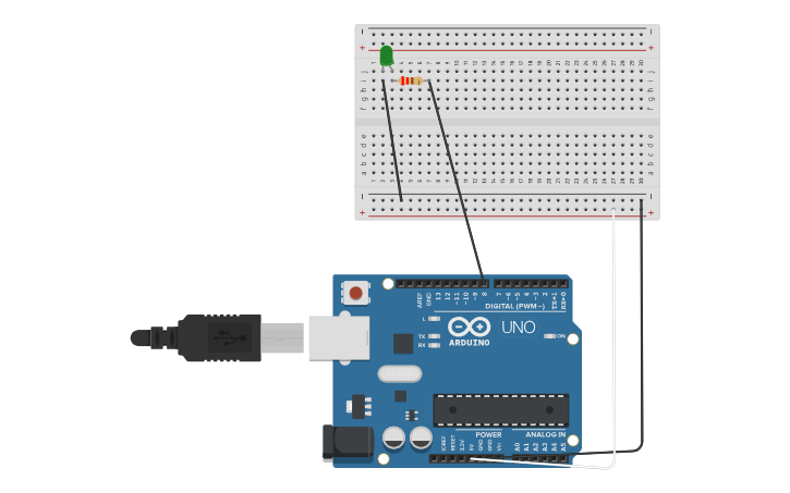 Circuit design LED - Tinkercad
