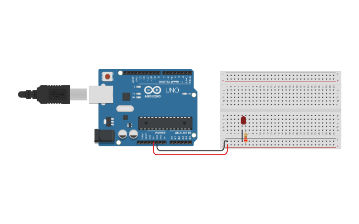 Circuit design Arduino LED - Tinkercad