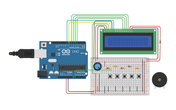 Circuit design LCD Shield - Tinkercad