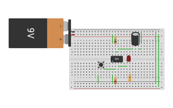 Monostable Circuit Using 555 Using Rcad Software Circuit design IC 555 - Monostable mode - Tinkercad