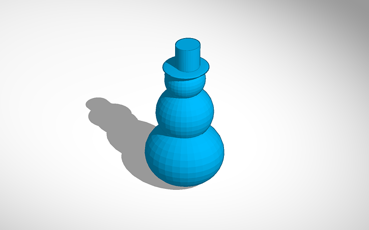 3D design Snowman - Tinkercad