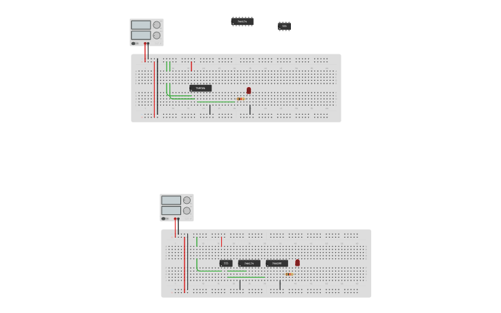 Circuit design Logic Gate - Tinkercad