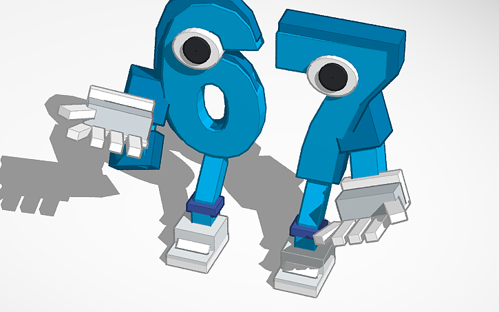 3D design 6 7 Steal A Brainrot - Tinkercad