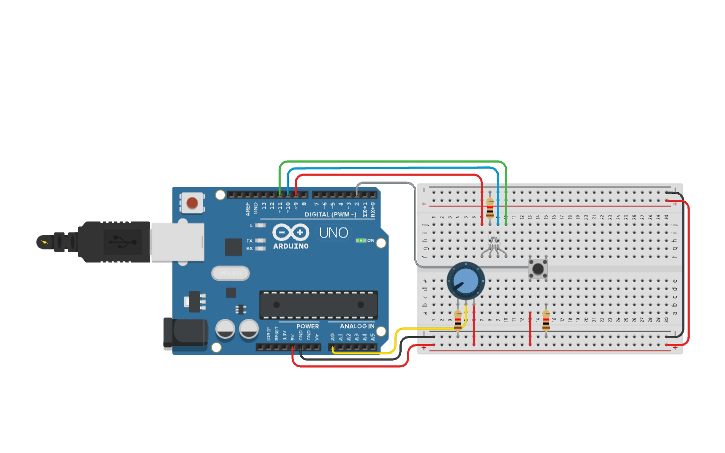 Circuit design COMP 1045 Lab 6 - Level 4 - Tinkercad