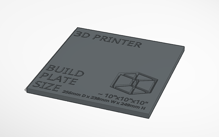 3D design Build Plate 256 - Tinkercad