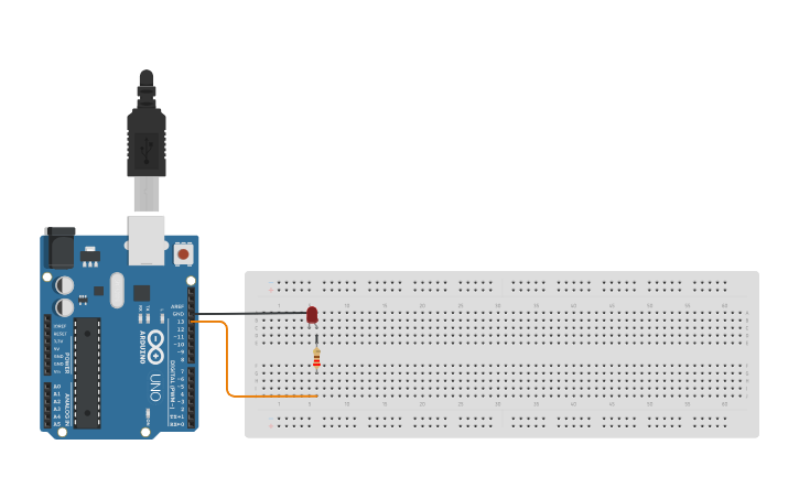 Circuit design Basic Arduino LED Blink Circuit - Tinkercad