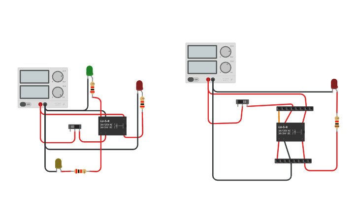 Circuit design Relay LU-5-R - Tinkercad