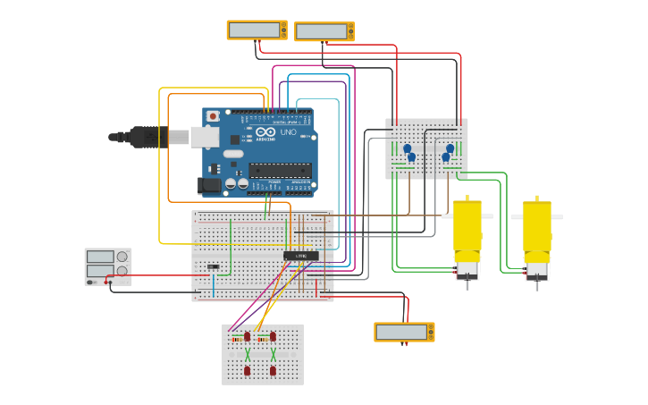 Circuit design Arduino Motor Drive - Tinkercad