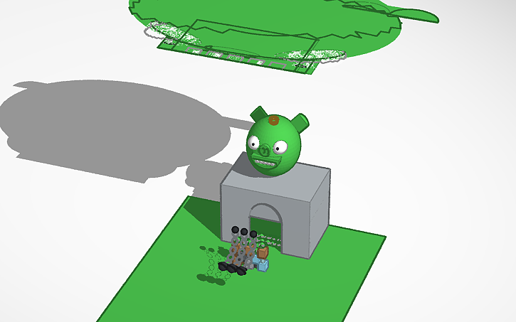 3D design oogy boogy castle - Tinkercad