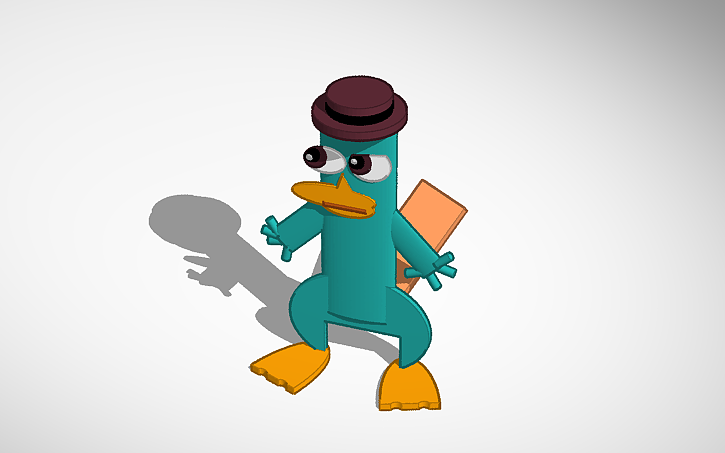 3D design Perry the platypus - Tinkercad
