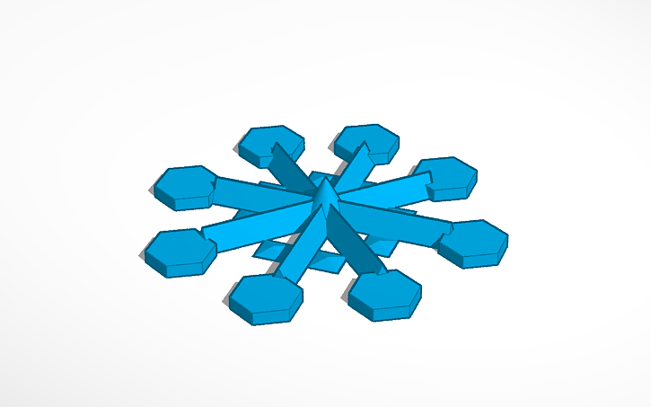 3D design snowflake - Tinkercad