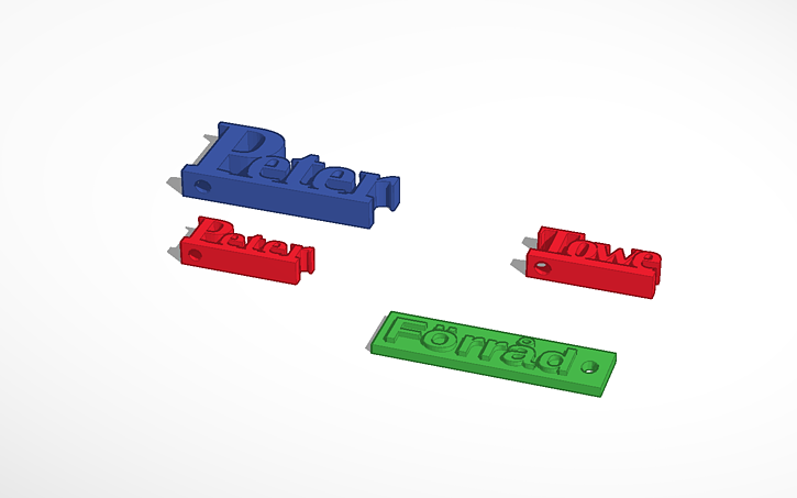 3D design Key tag - Tinkercad