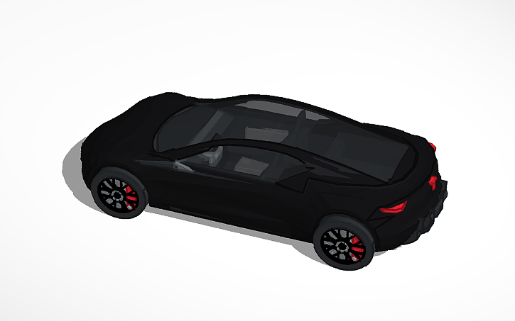 3D design black Tesla roster - Tinkercad
